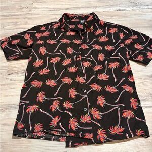 Neff Black Shirt with Red Palm Design
